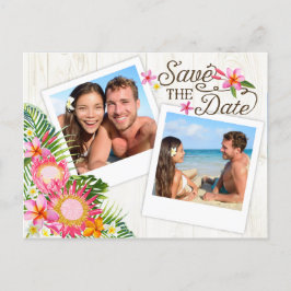 Luau Hawaiian Rustic Beach Spara datumet Meddelande Vykort