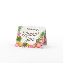 Luau Hawaiianskt Rustikt Strand Tackkort