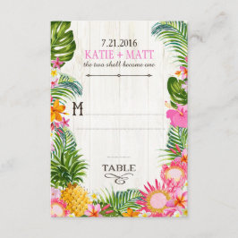 Luau Hawaikanskt Bröllop Strand Rustik Platskort Inbjudningar