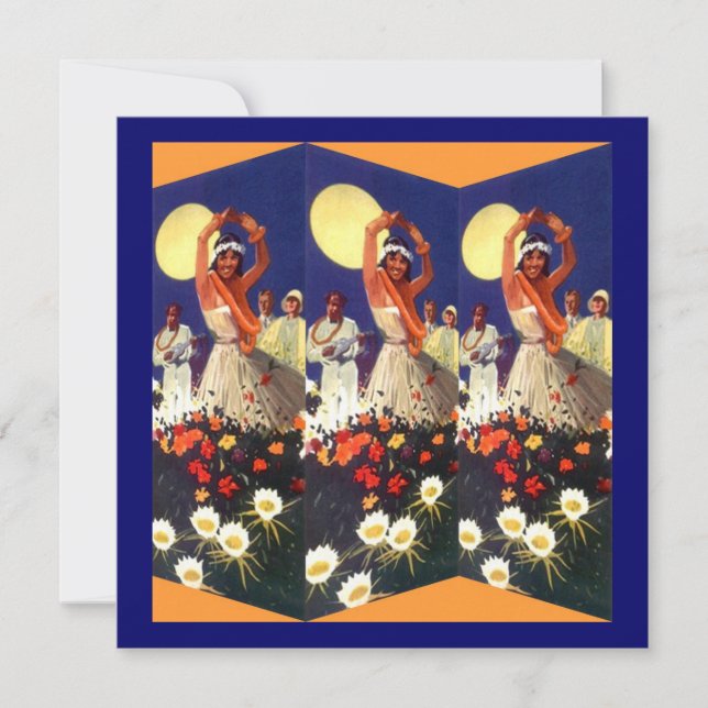 LUAU HULA DANCE PARTY INVITATION ~EZ TILL CUSTOMIZ INBJUDNINGAR (Framsida)