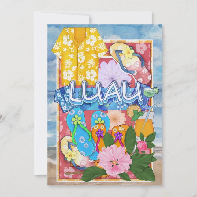 Luau-inbjudan av SRF Inbjudningar (Framsida)