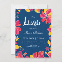 Luau-inbjudan - Hawaiiansk tropisk festinbjudan