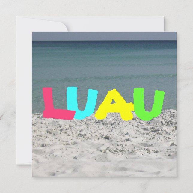 Luau-inbjudan Inbjudningar (Framsida)