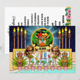 Luau-inbjudan - Se baksidan Inbjudningar