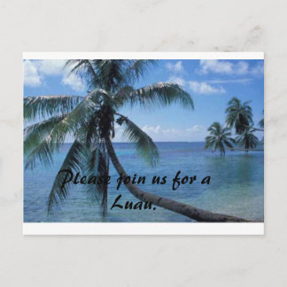 Luau inbjudan vykort