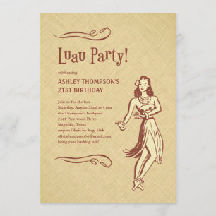 Luau inbjudningar