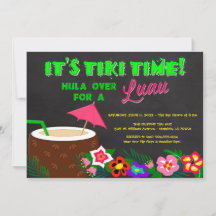 Luau-inbjudningar, hawaiiska inbjudningar
