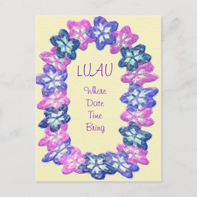 Luau Lei Vykort (Framsida)