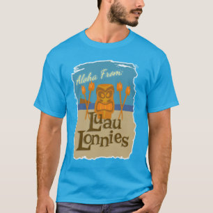 Luau Lonnies Roligt Fictional Tiki Pub Tecknad T Shirt