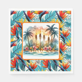 Luau Paradisfågel  Pappersservett