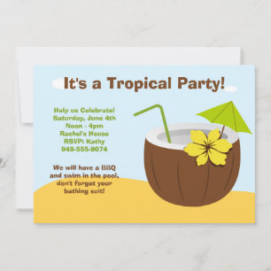 Luau-partiets inbjudan