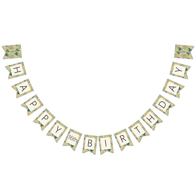 Luau Party Banner | Toukaner och ananas Vimplar (Alla)