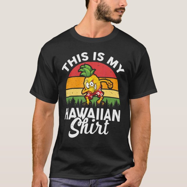Luau Party Costume Dabbing Pineapple Det här är mi T Shirt (Framsida)