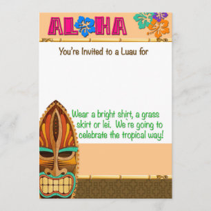 Luau Party Inbjudningar