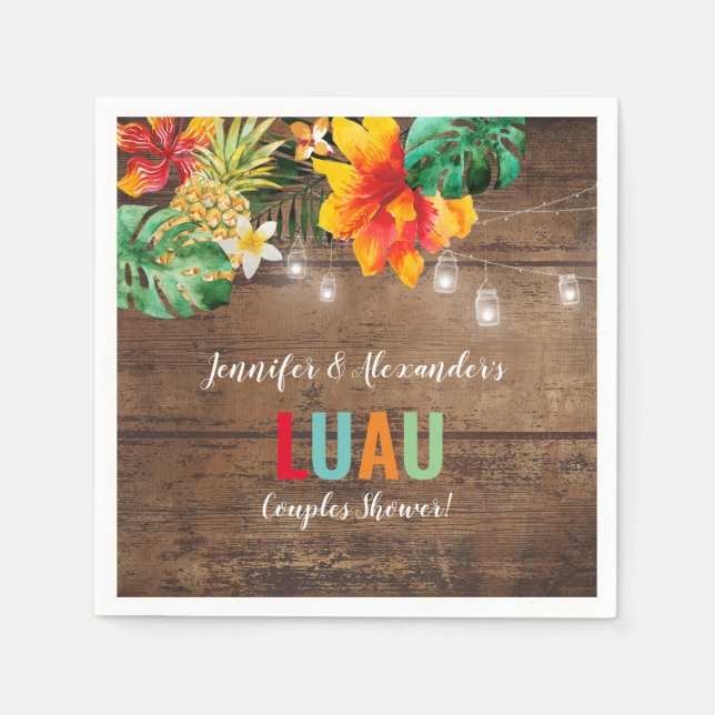 Luau Party Pappersservett (Framsidan)