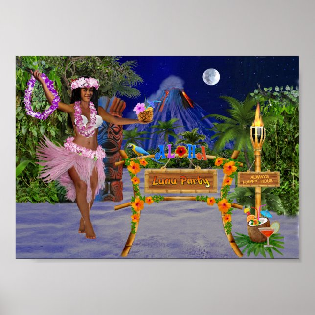 LUAU PARTY POSTER (Framsidan)