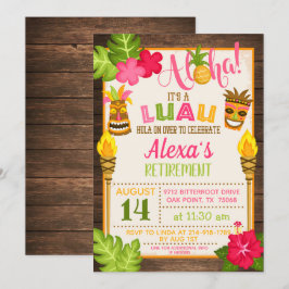 Luau pensionsfest inbjudan
