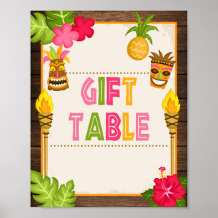 Luau presentbordsskylt poster