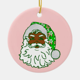 luau rosa jul firande hawaiiansk afrikansk svart j julgransprydnad keramik