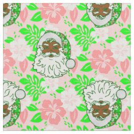 luau rosa jul hawaiianskt svart jultomten hibiskus tyg