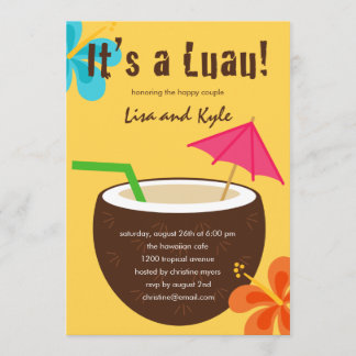 Luau Shower eller Förlovningsfest Inbjudningar