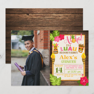 Luau Studenten inbjudan med foto - pojke