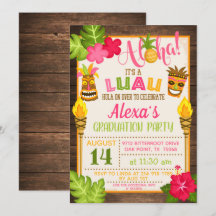 Luau Studentfest-inbjudan