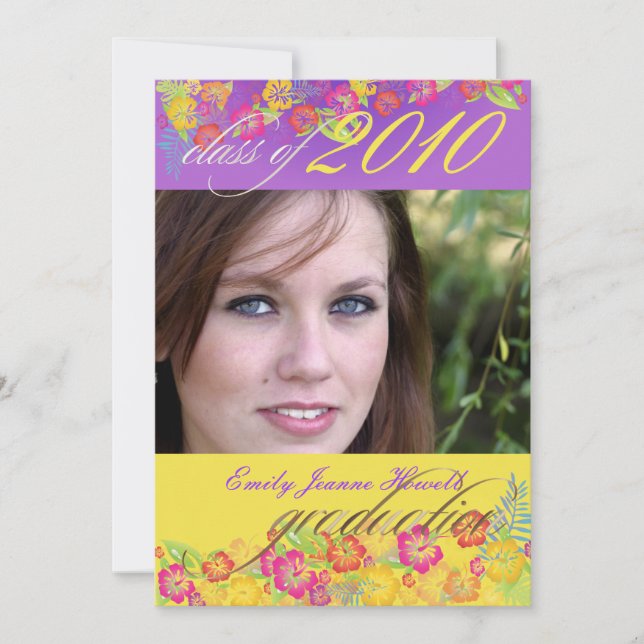 Luau-Studentfest Inbjudningar (Framsida)