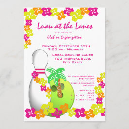 Luau Theme Bowling Inbjudningar