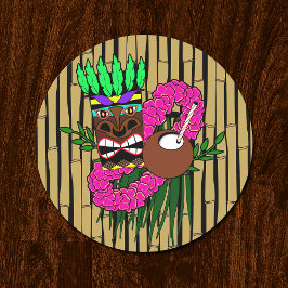 Luau Theme Underlägg Papper Rund