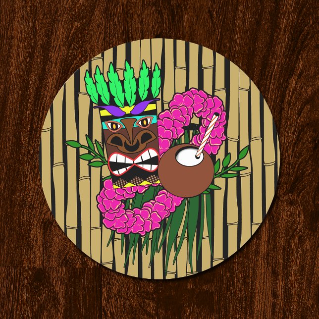 Luau Theme Underlägg Papper Rund (Skapare uppladdad)