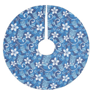 LUAU TIKI MÖNSTER (BRIGHT BLUE) JULGRANSMATTA BORSTAD POLYESTER