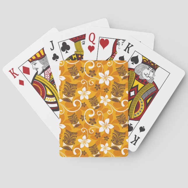 LUAU TIKI-MÖNSTER I ORANGE CASINOKORT (Baksidan)