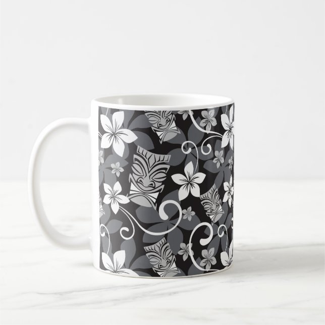 LUAU TIKI MÖNSTER (KOLGRÅ) KAFFEMUGG (Vänster)