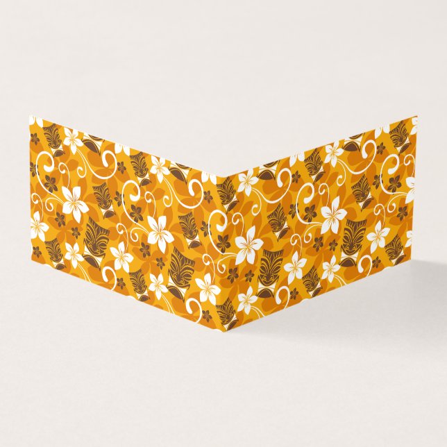 LUAU TIKI MÖNSTER (ORANGE) KORT (Utsida)