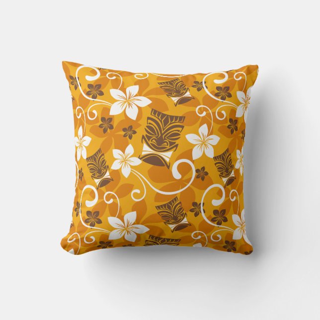 LUAU TIKI MÖNSTER (ORANGE) KUDDE (Framsida)