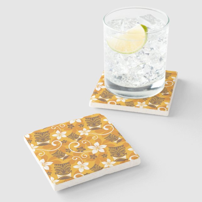 LUAU TIKI MÖNSTER (ORANGE) STENUNDERLÄGG (Sidan)