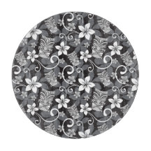 LUAU TIKI PATTERN (CHARCOAL)