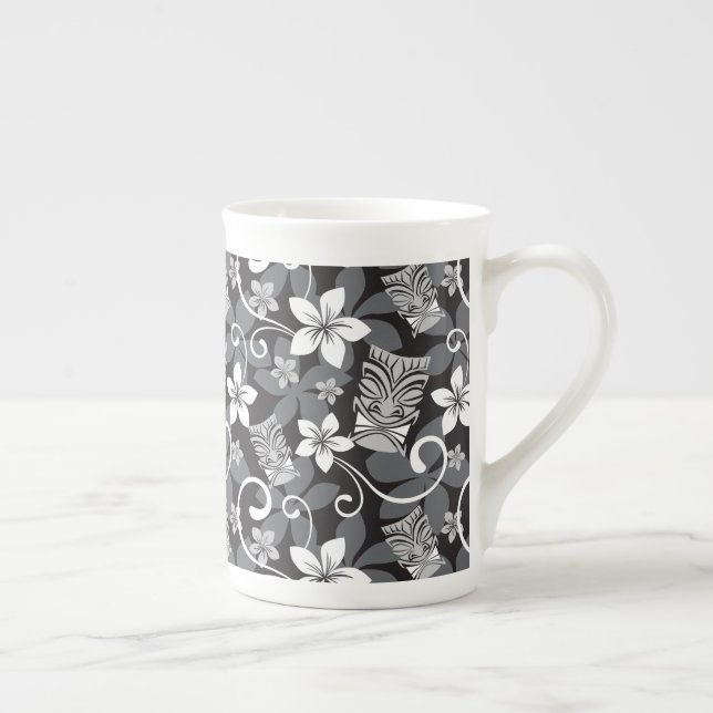 LUAU TIKI PATTERN (CHARCOAL) BENPORSLIN MUGG (Höger)
