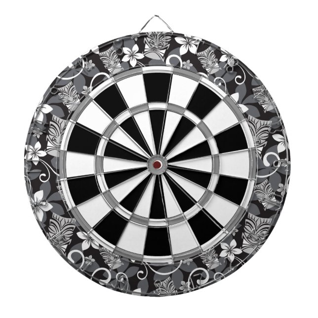 LUAU TIKI PATTERN (CHARCOAL) DARTTAVLA (Framsidan)