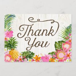 Luau Tropical Blommigt Beach Rustic Tack Kort