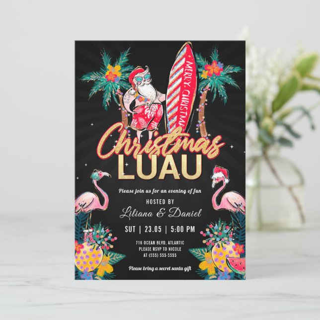 Luau Tropical jul Party-inbjudan Inbjudningar (Stående Fram)