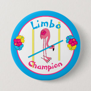 Luau Tropical Party Flamingo Limbo Champion 3"  Knapp