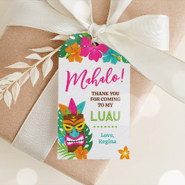 Luau Tropical Tiki Presentkort Presentetikett