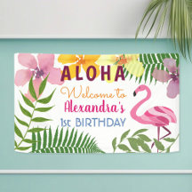 Luau Tropisk Flamingo Födelsedag