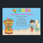 Luau with Kids and Tiki Birthday bjudande Inbjudningar<br><div class="desc">Starta din firande från högerna med den här vackra Luau-inbjudan. Vare sig det är en bakbänkad eller en barns födelsedag party är det perfekten inbjudan för dig! Det har en ljus, färgstark brev som stavar "LUAU" i översta centret med en tropisk blomma som kommer ut ur det. Det finns en...</div>