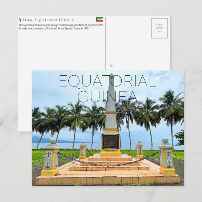 Luba, Ekvatorialguinea Resebrevkort Vykort (Fram/baksida)