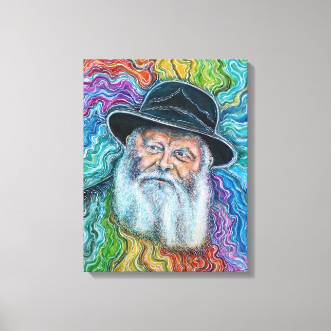 Lubavitcher Rebbe Rainbow Canvastryck (Framsida)