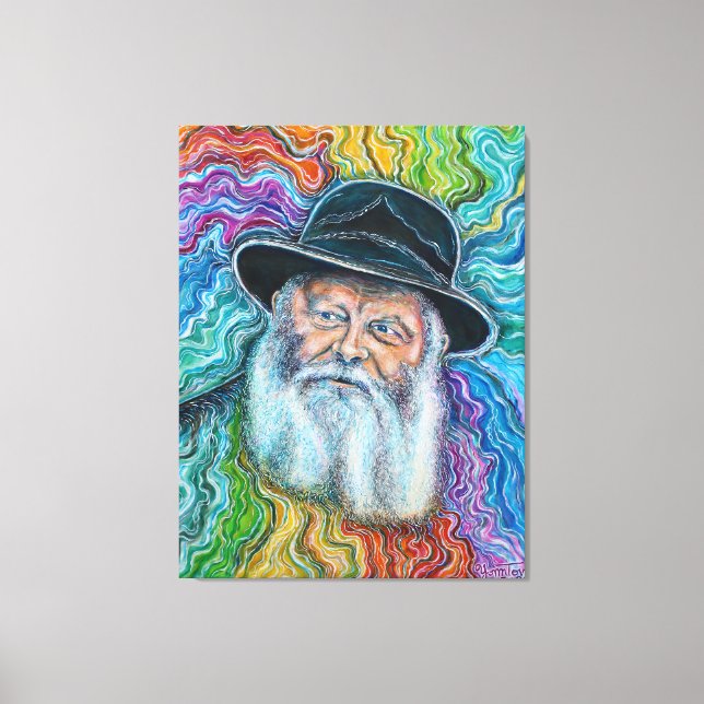 Lubavitcher Rebbe Rainbow Canvastryck (Framsida)