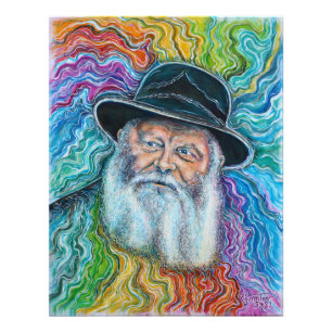 Lubavitcher Rebbe Rainbow Fototryck